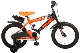 VOLARE - Gyermek kerékpár fiúknak Sportivo Neon Orange Black 16" - 95%