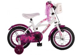 VOLARE - gyermek kerékpár Heart Cruiser - lányok - 12 "- fehér lila