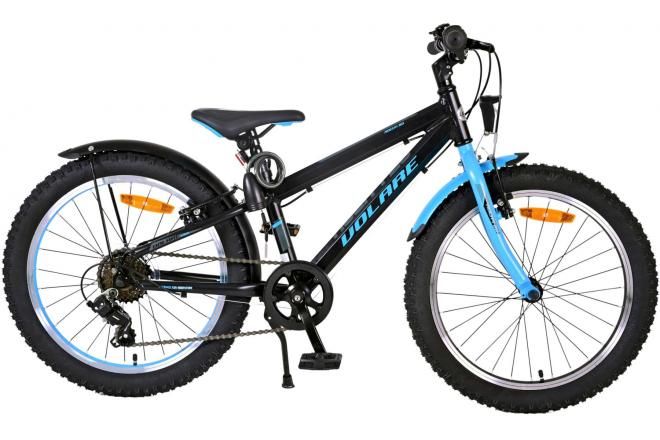 VOLARE - Rocky Kids Bike - 20 hüvelykes - Fekete kék - 85% összeszerelve - 6 sebesség - Prime Collection