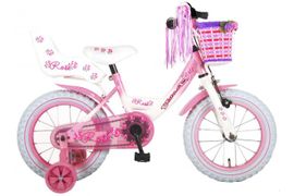 VOLARE - Rose gyerekkerékpár - lányoknak - 14 hüvelykes - rózsaszín-fehér - 95% összeszerelt
