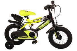 VOLARE - Gyermek kerékpár - Sportivo - fiúk - 12 hüvelyk - neonsárga fekete - 95% összeszerelve