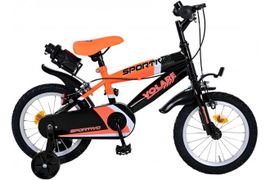 VOLARE - Gyermek kerékpár Sportivo - fiúk - 14 hüvelyk - neon narancssárga fekete