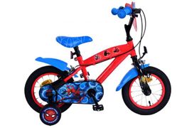 VOLARE - Gyermek kerékpár Ultimate Spider-Man - fiúk - 12 hüvelyk - kék/vörös