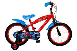 VOLARE - Gyermek kerékpár Ultimate Spider-Man - fiúk - 16 hüvelyk - kék/piros