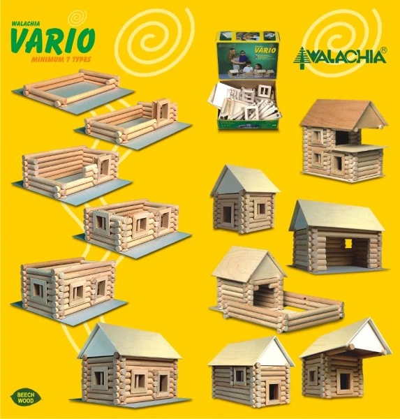 WALACHIA - Fa építő készlet VARIO 72 darab