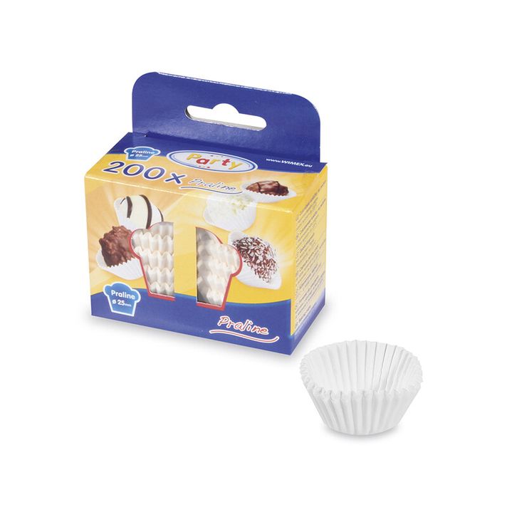 WIMEX - Cukrászati sütemények fehér átmérő 25 mm, magasság 18 mm /200 db/