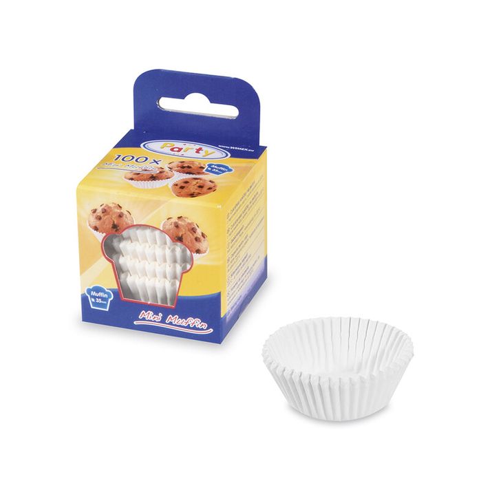 WIMEX - Cukrászati sütemények fehér átmérő 35 mm, magasság 20 mm /100 db/